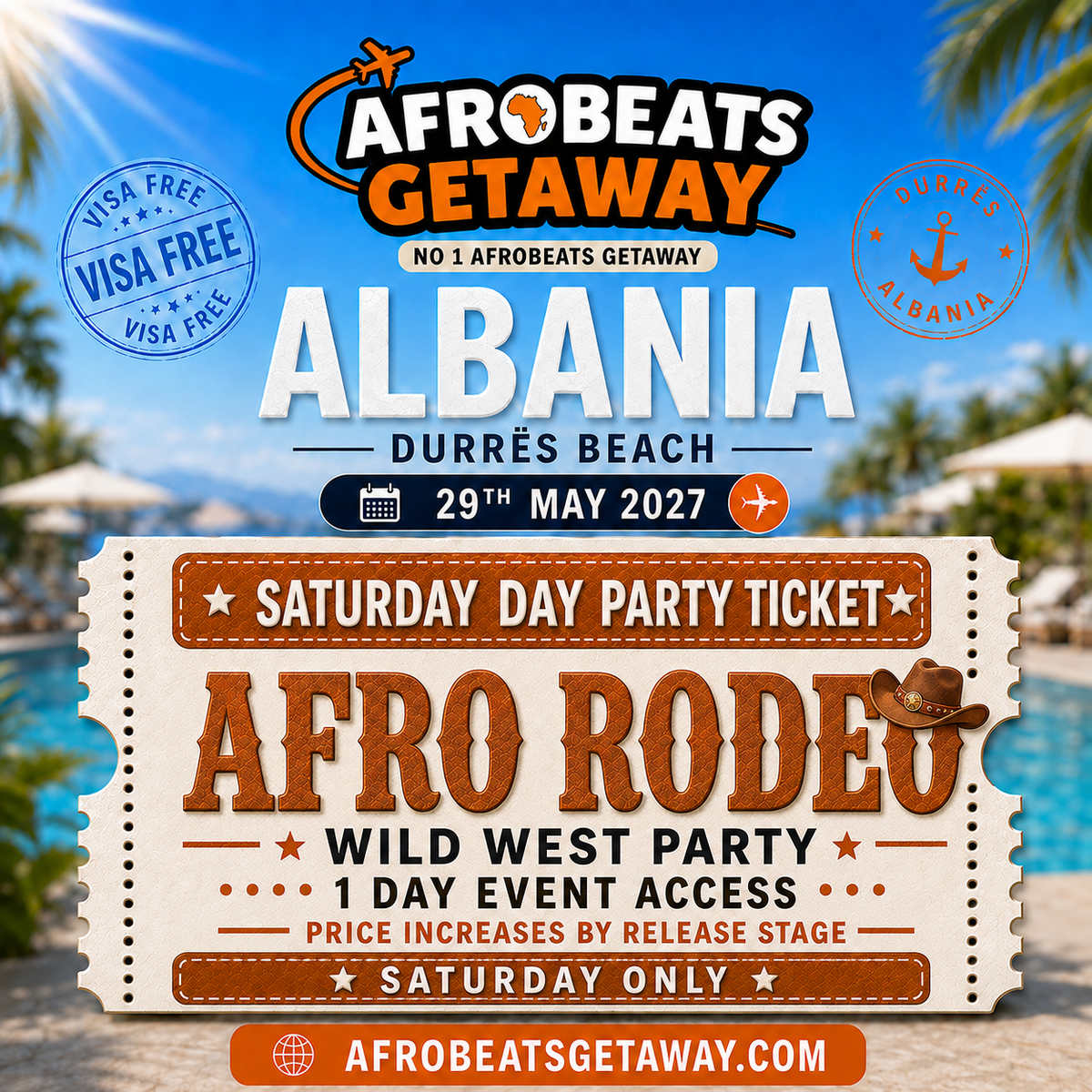 Afrobeats Getaway 2027 – Tickets and Hotel Package.