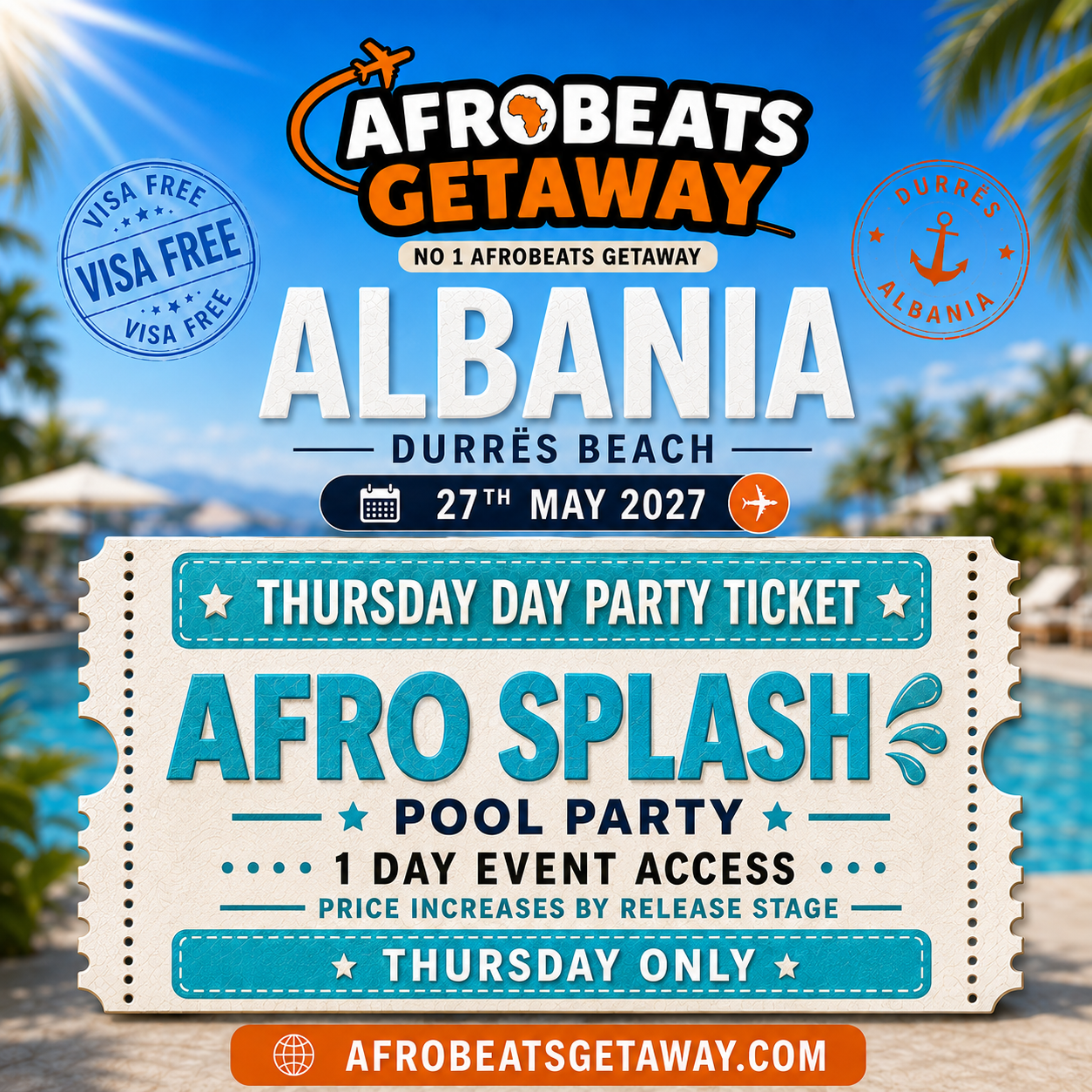 Afrobeats Getaway 2027 – Tickets and Hotel Package.